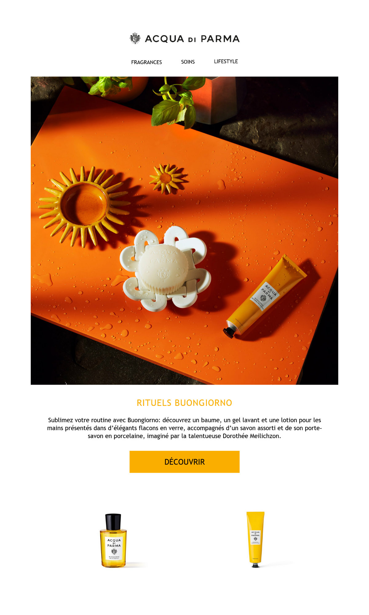 NEWSLETTER ACQUA DI PARMA DU 22 AVRIL 2025