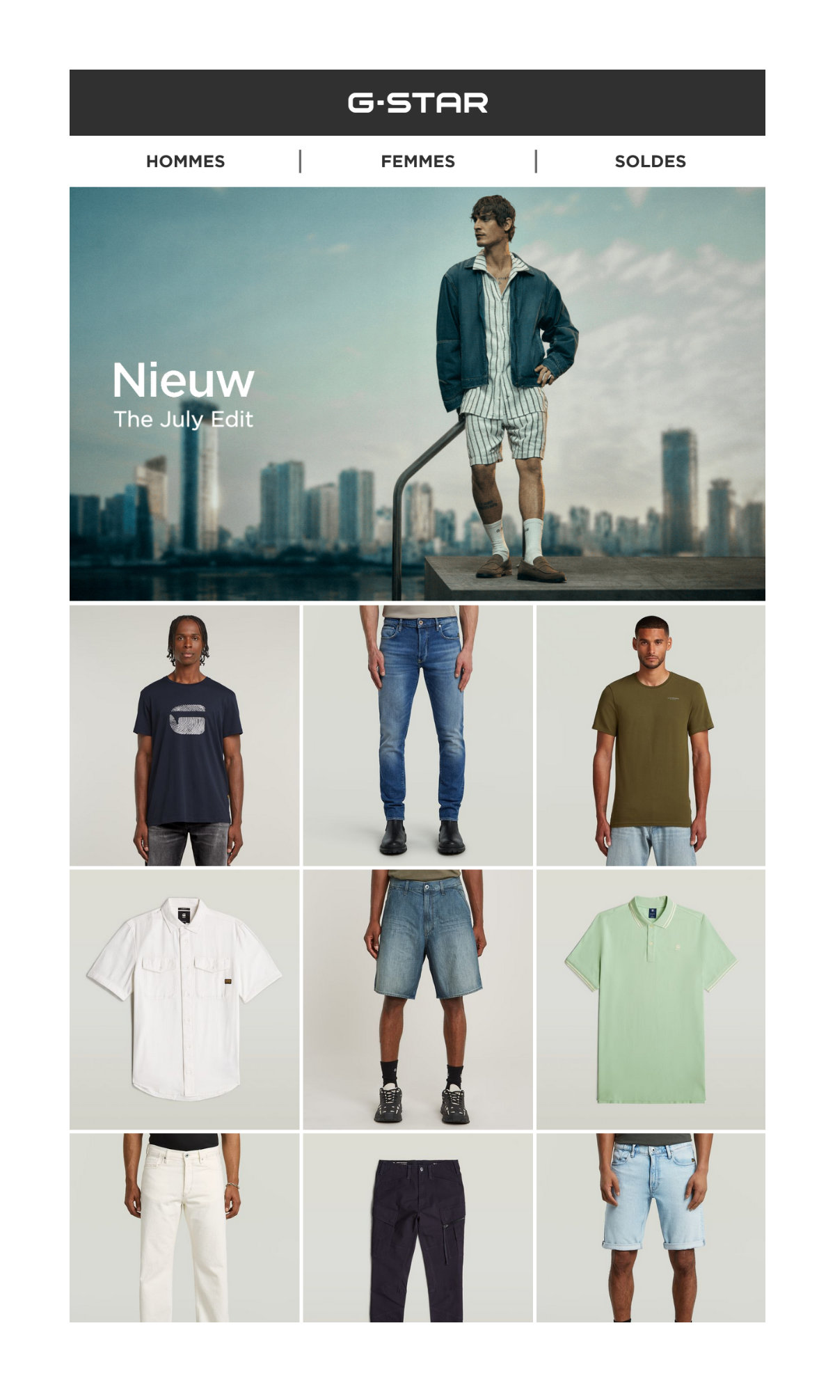 NEWSLETTER G-STAR RAW DU 08 JUILLET 2025