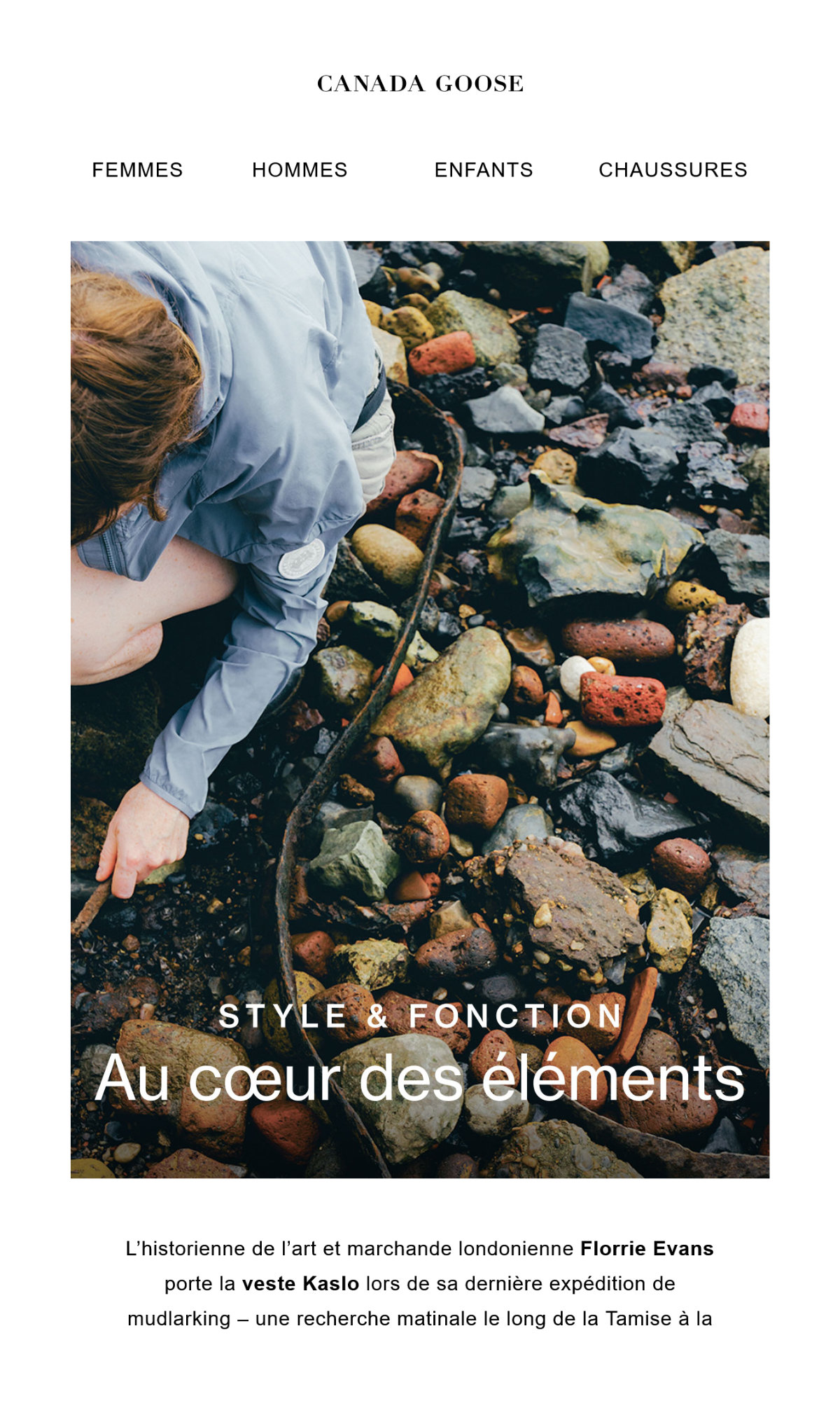 NEWSLETTER CANADA GOOSE DU 25 AOÛT 2025