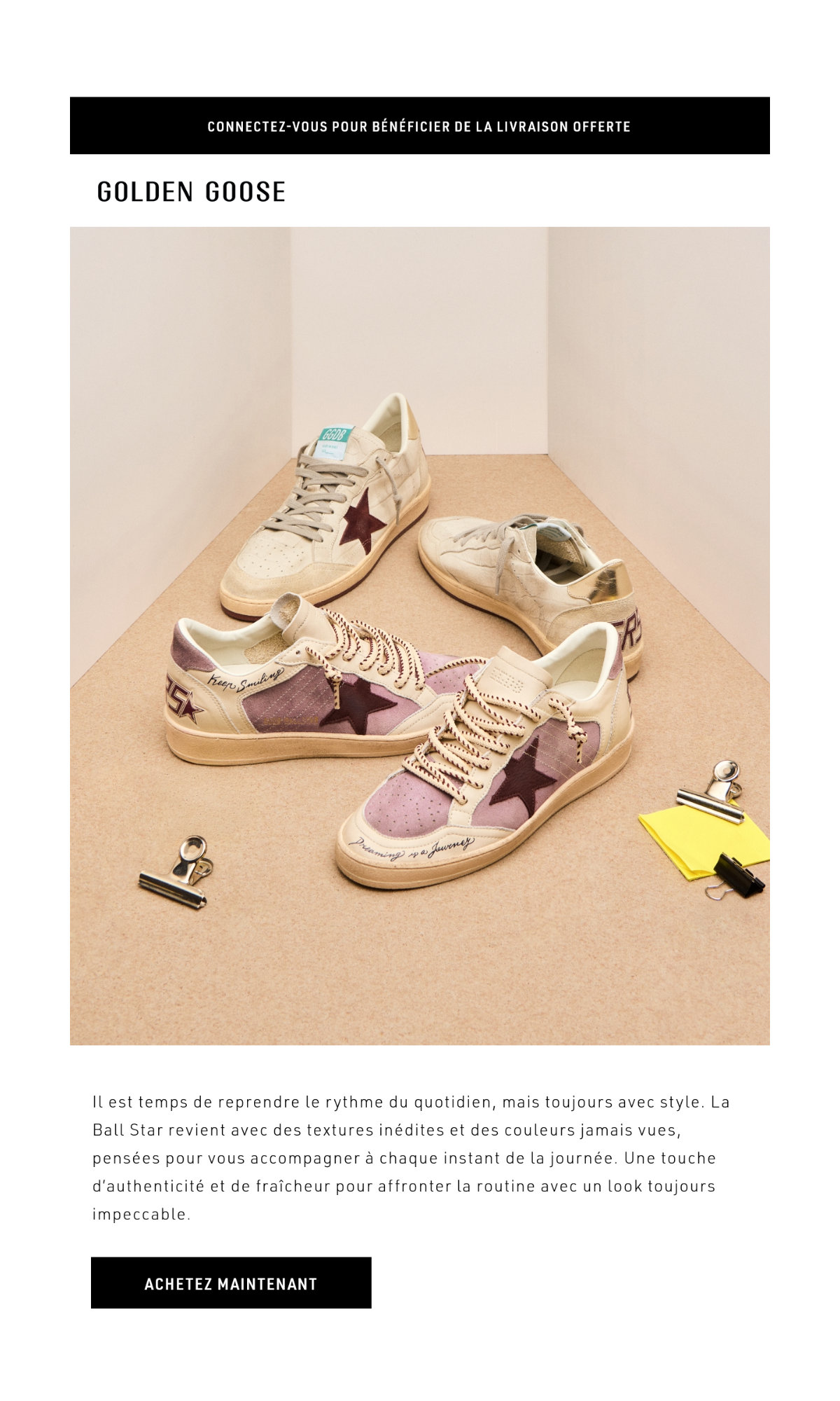 NEWSLETTER GOLDEN GOOSE DU 26 AOÛT 2025